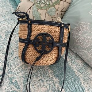 Tory Burch summer straw purse